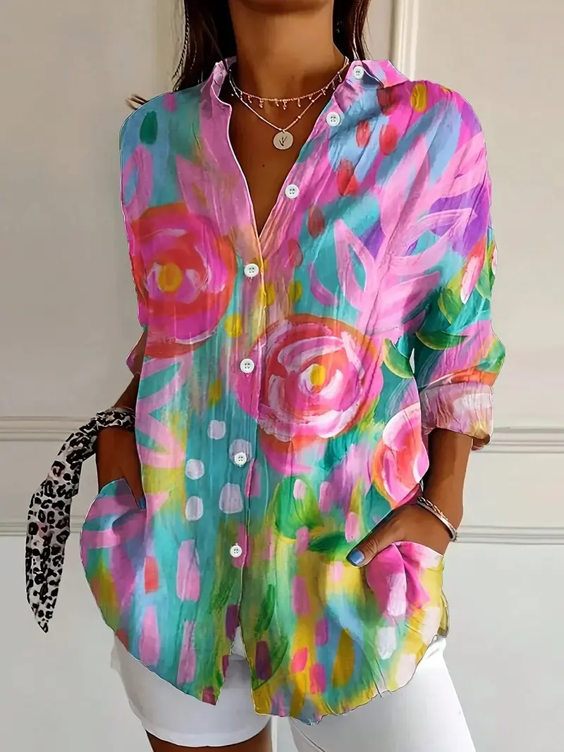 Camila | Allover-Muster Bluse