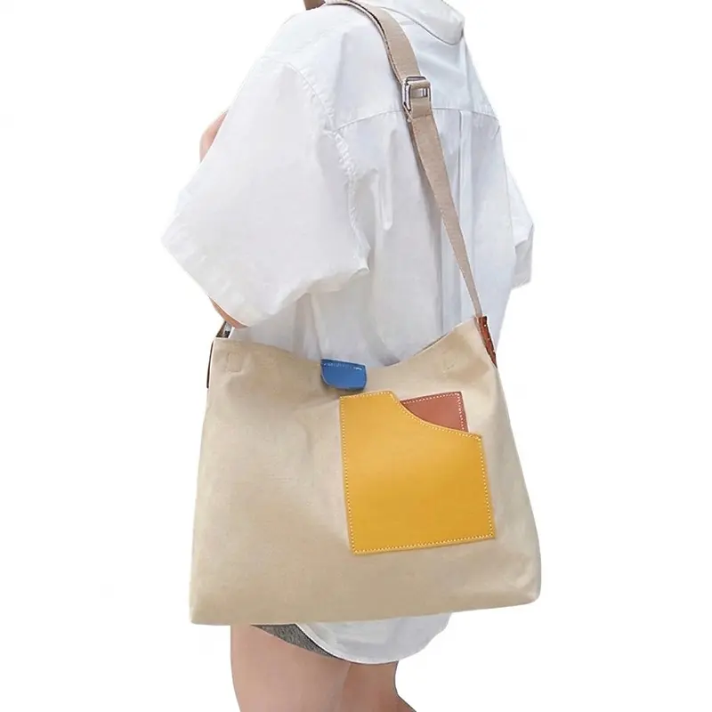 Canvas-Schultertasche für Damen