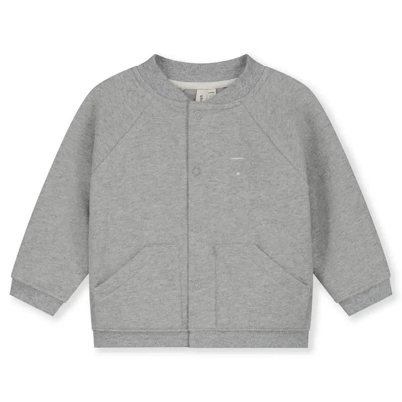 Cardigan Baseball Grey Melange