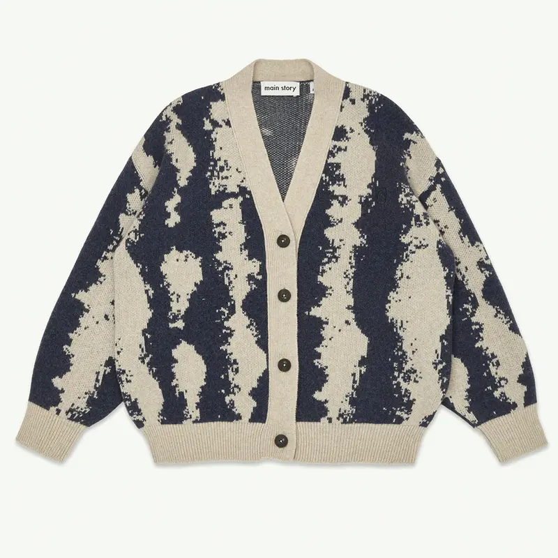 Cardigan Oat & Navy