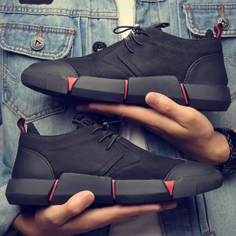 Casual heren PU-leren sneakers