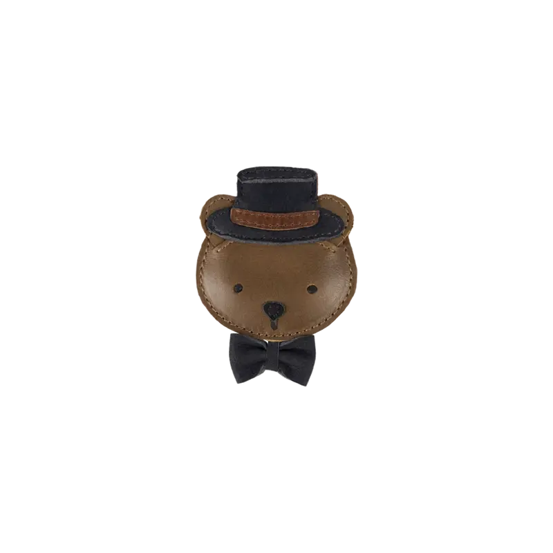 Ceesie Clip | Bear | Cognac Classic Leather