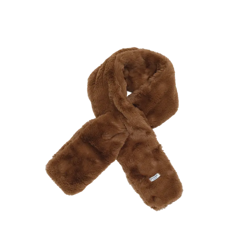 Cela Scarf | Forest Brown Teddy