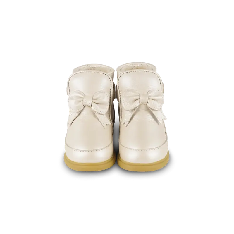 Cemilla Shoes | Off White Metallic Leather
