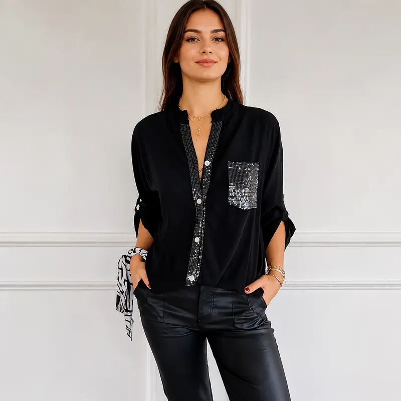 Chalise - Elegante Bluse mit Knöpfen