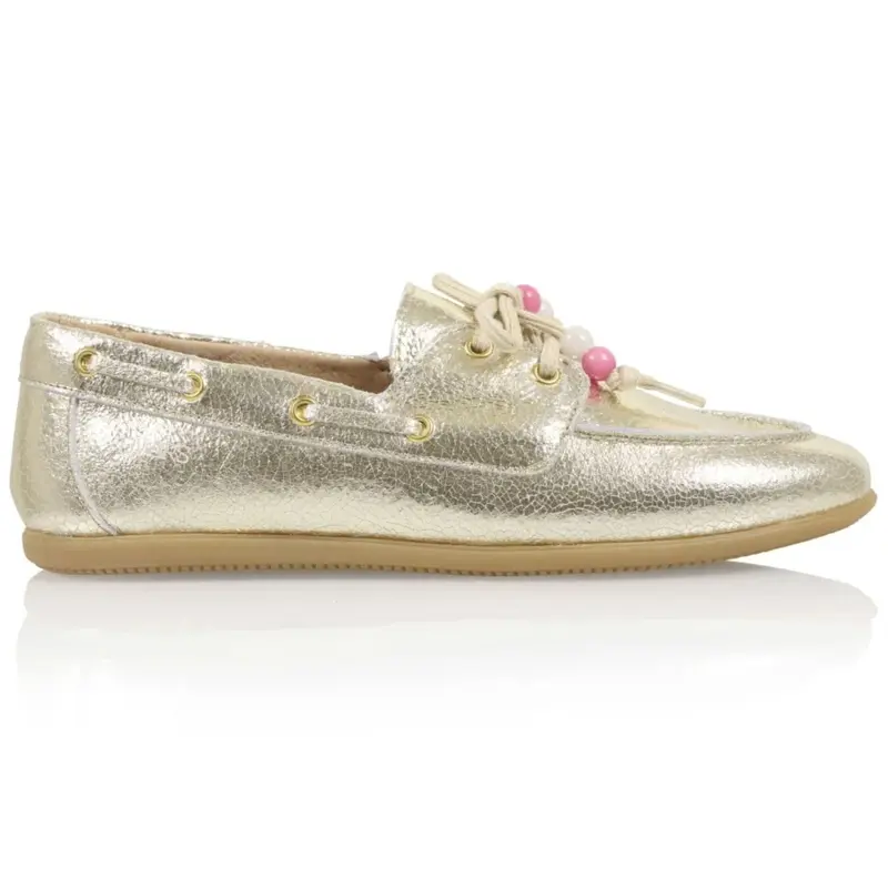 Champagne mocassin Latty Crackled
