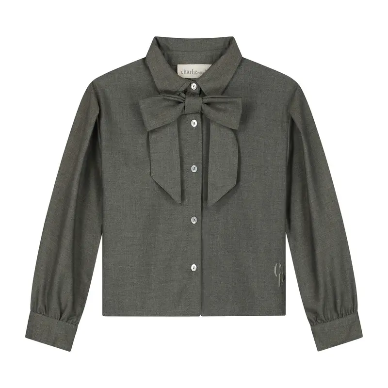 Charlie Petite | Gaby Blouse | Forest Green