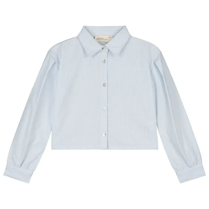 Charlie Petite | Gaby Blouse | Stripes Light Blue/White