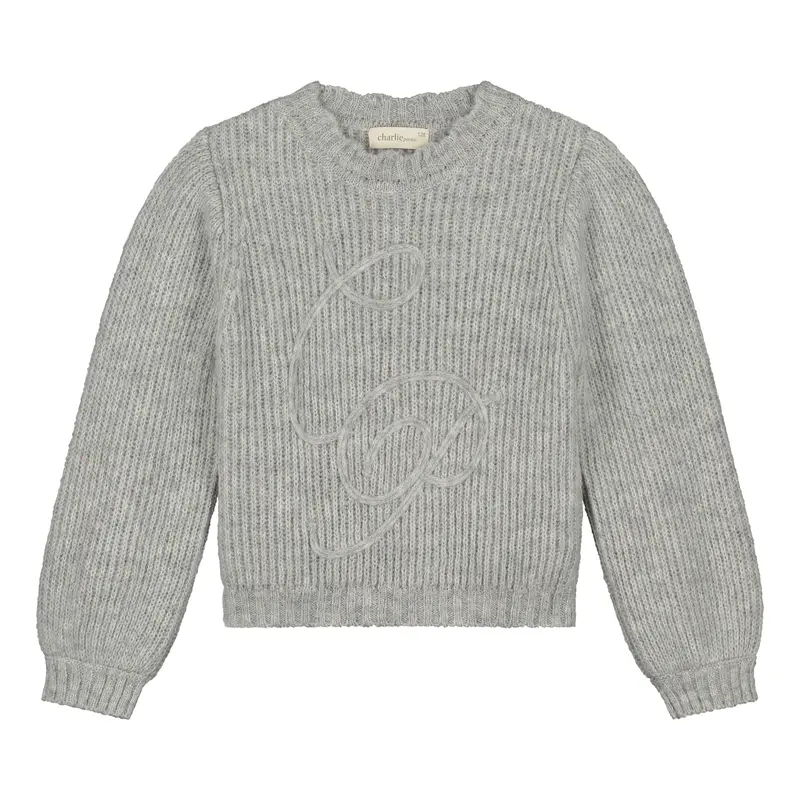 Charlie Petite | Hudson Sweater | Grey Melange