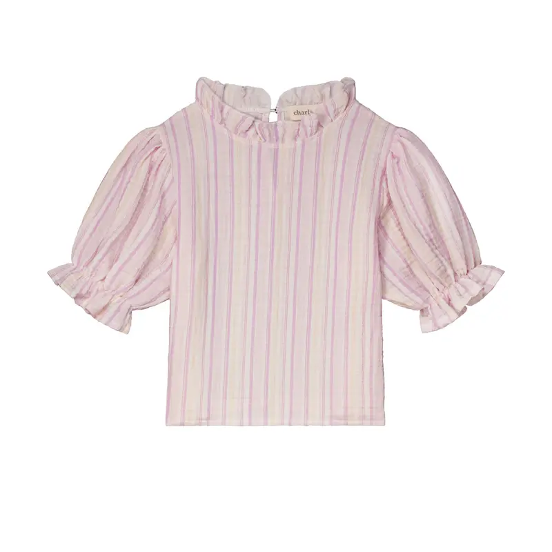 Charlie Petite | Isis Top | Stripes Yellow & Pink