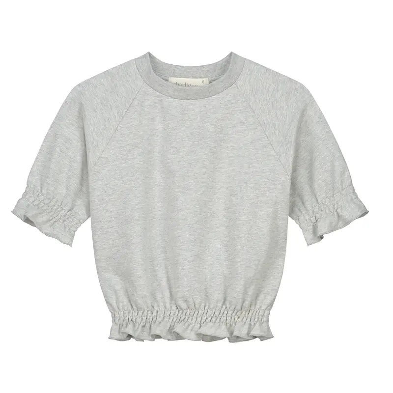 Charlie Petite | Ive Top | Grey Melange