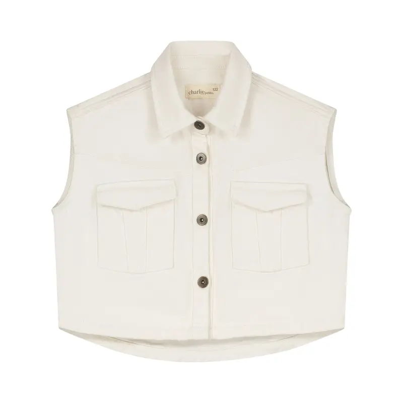 Charlie Petite | Marley Gilet - Mini | Ecru