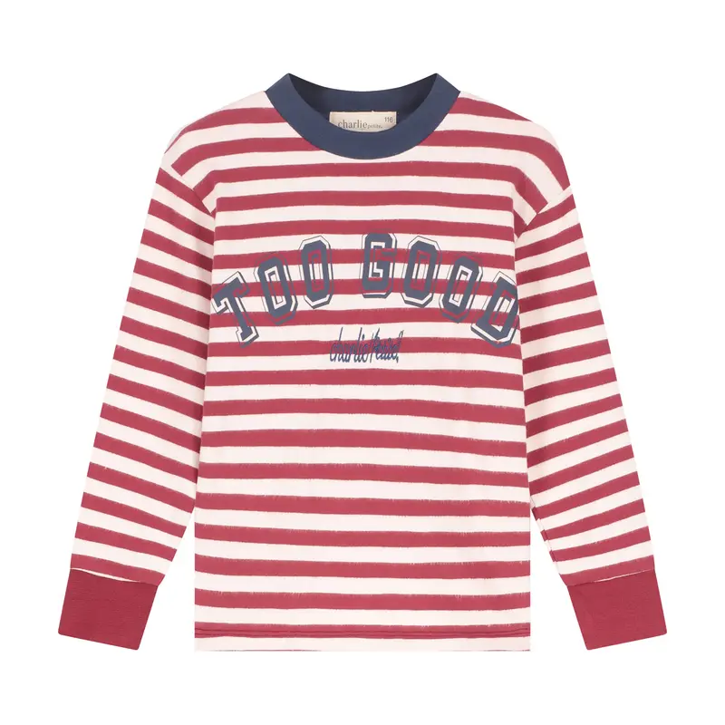 Charlie Petite | Neil Longsleeve | Stripes Bordeaux/Ecru