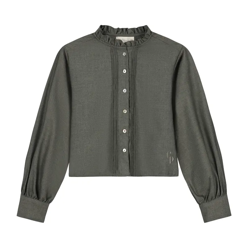 Charlie Petite | Noe Blouse | Forest Green
