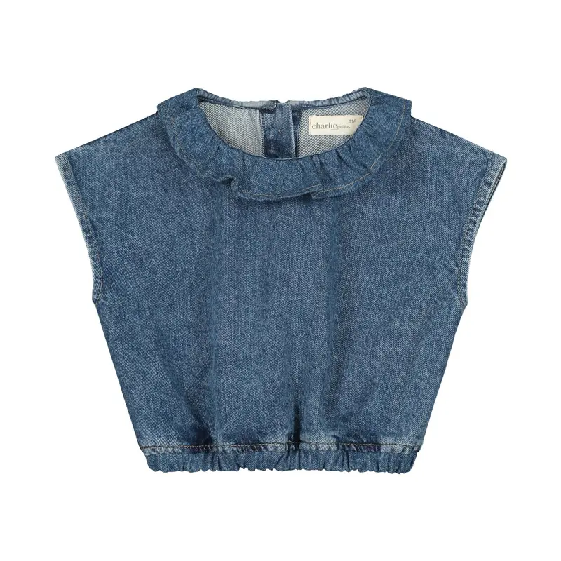 Charlie Petite | Paige Top | Pale Blue