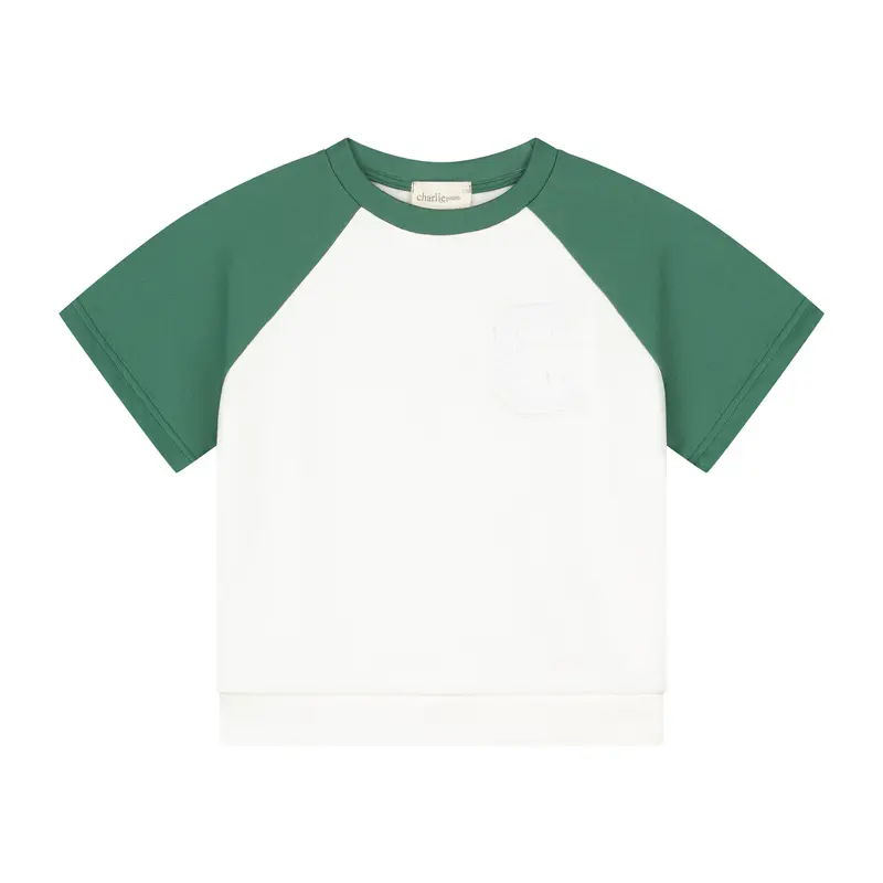 Charlie Petite | Phoenix T-Shirt | Green/Ecru
