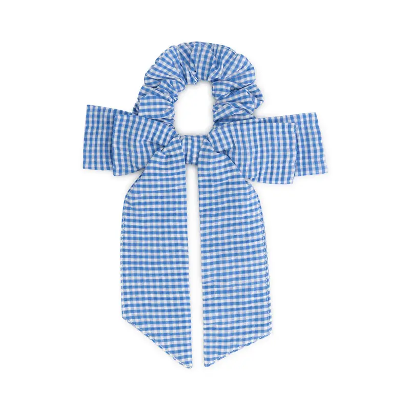 Charlie Petite | Piper Scrunchie | Blue/White Checks