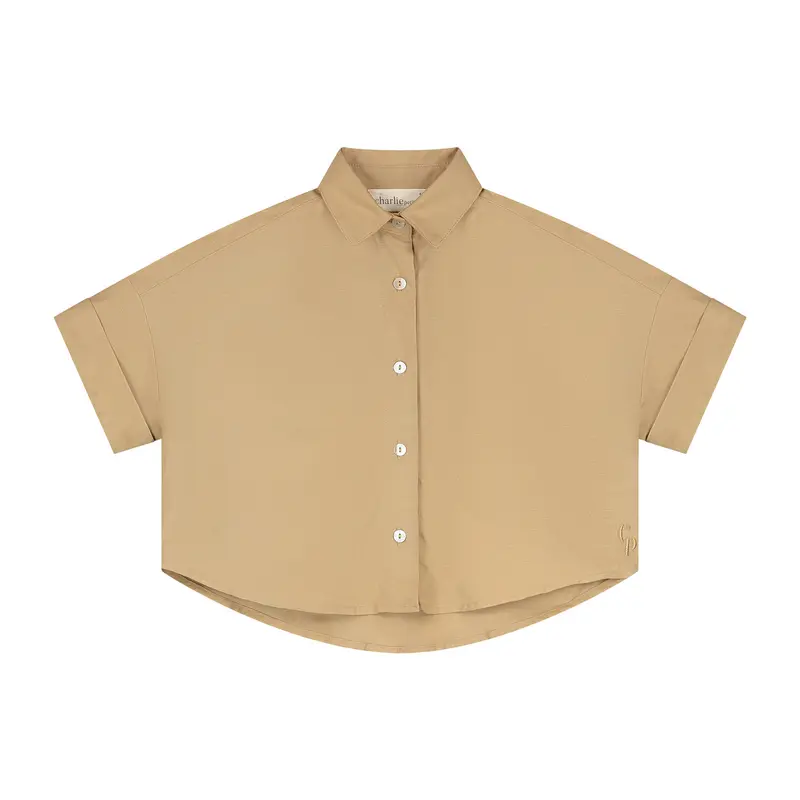 Charlie Petite | Riley Blouse - Mini | Camel