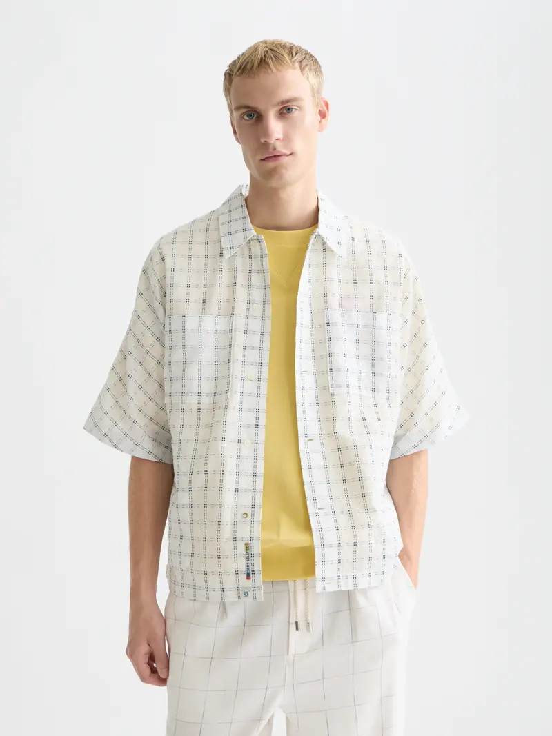 Check Loose-Fit Short-Sleeve Shirt