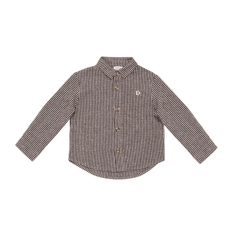 Chee Shirt | Espresso - White Striped
