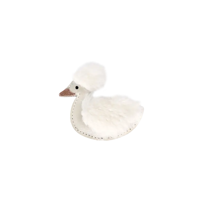 Chiem Clip | Duck | Off White Metallic Leather