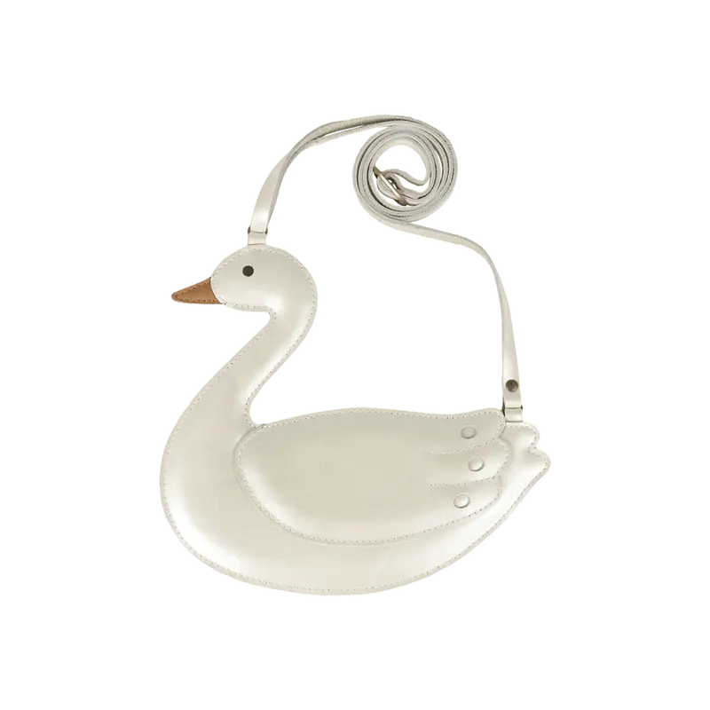 Chiem Purse | Swan | Off White Metallic Leather