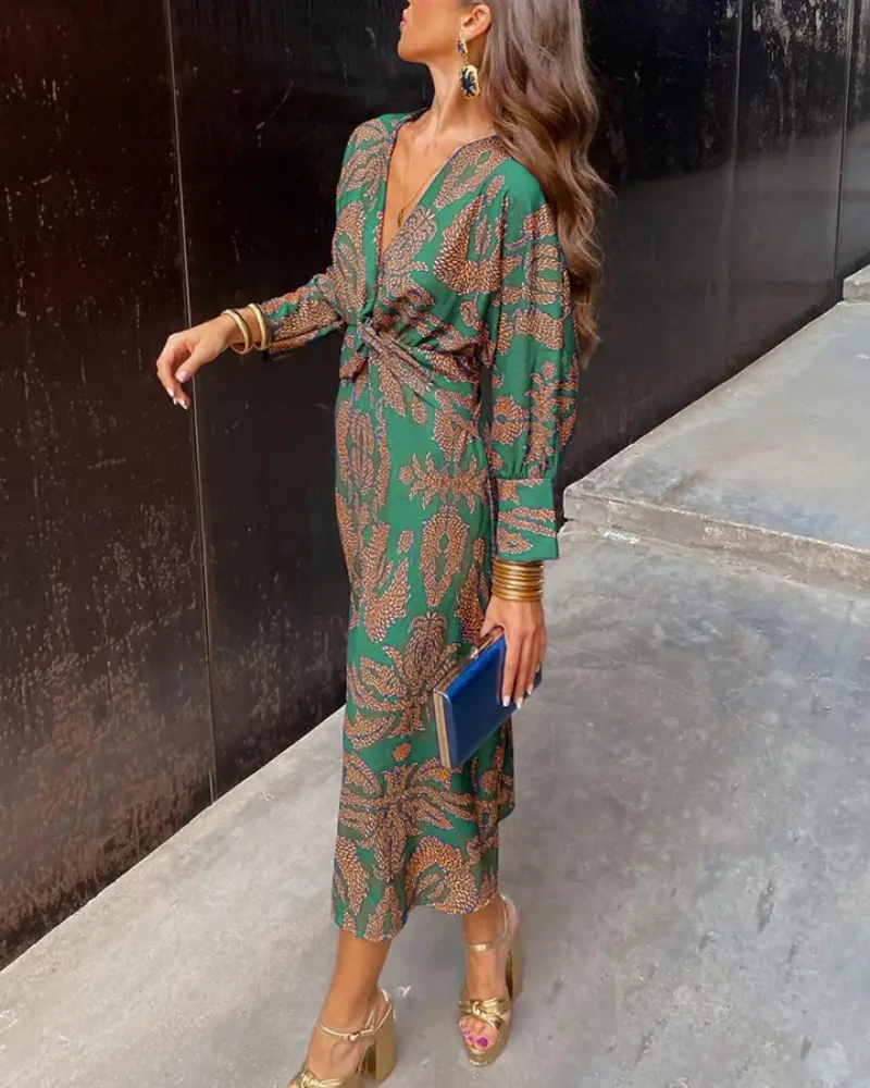 Chrissy | Langarm Maxikleid