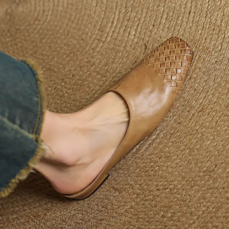 Clara | Damen Leder Mules elegant zeitlos