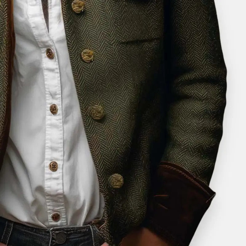 Clara | Stilvolle Damen Tweedjacke mit Samtdetails