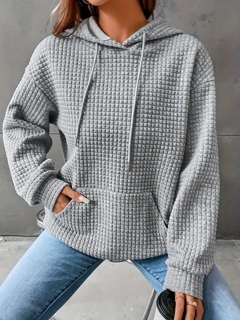 Clara | Waffelstrick Kapuzenpullover
