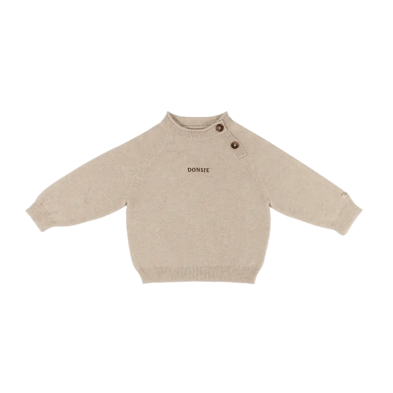Collyns Cashmere Wool Sweater | Soft Sand Melange