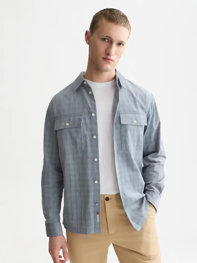 Corduroy Checked Relaxed-Fit Shirt