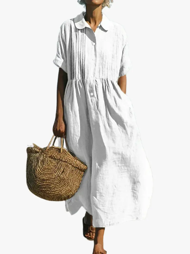 Corvina | Langes Strandkleid mit praktischen Taschen