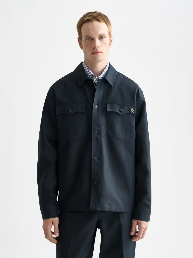 Cotton-Blend Twill Relaxed-Fit Overshirt