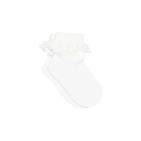 Cotton Lace Socks White