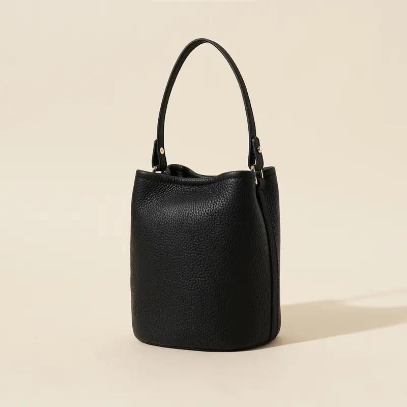 Cowhide Water Bucket Bag