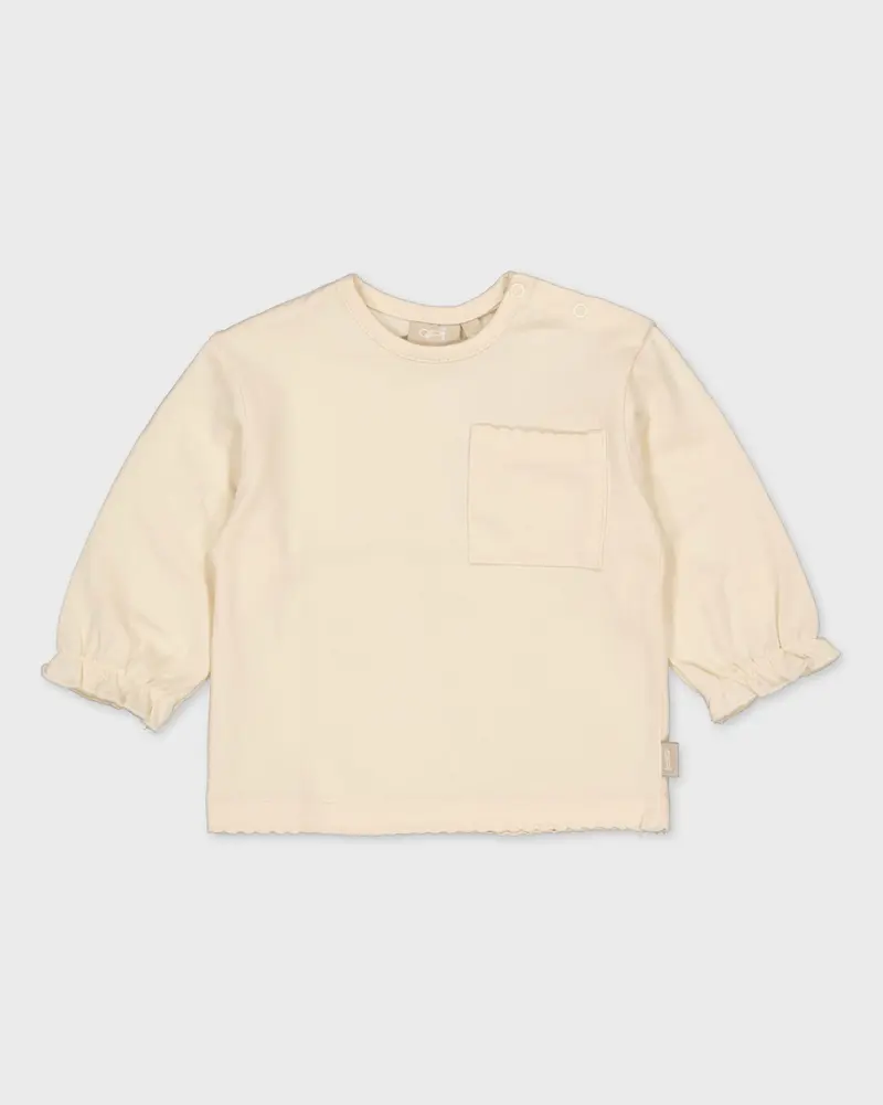 Crèmekleurige blouse met borstzak | Cream