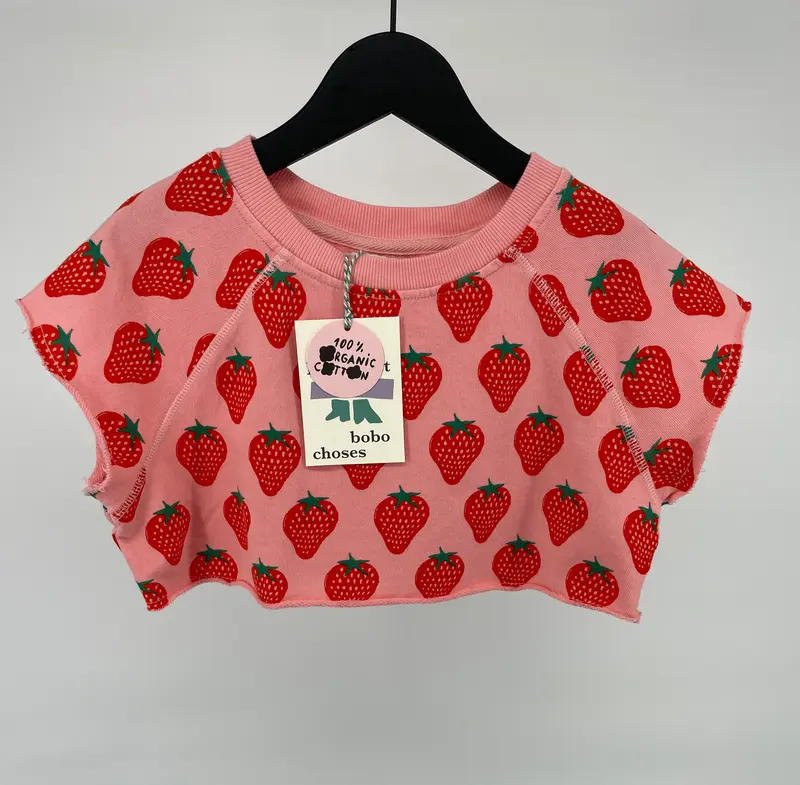 Cropped Top Roze Aardbeien