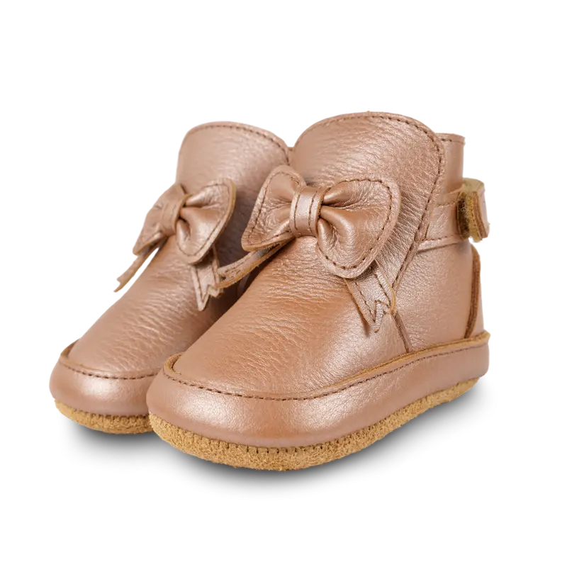 Cubow Booties | Clay Metallic Leather