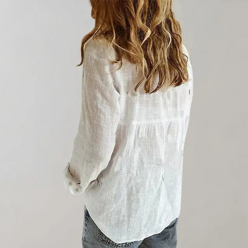 Damen Baumwollbluse | Lang
