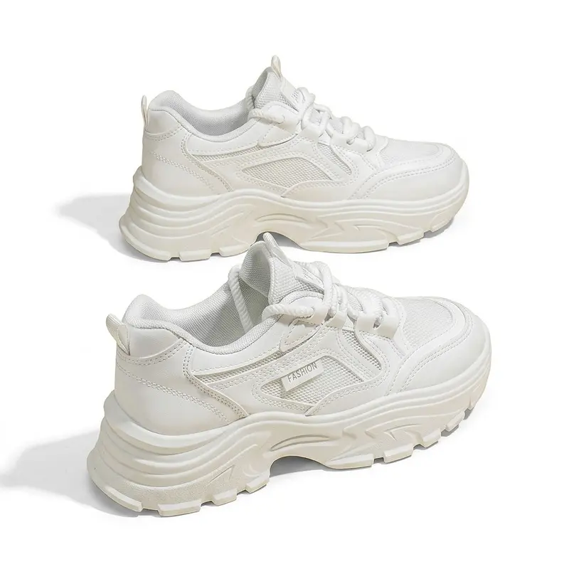 Damen Chunky-Plateau-Sneaker mit Schnürung