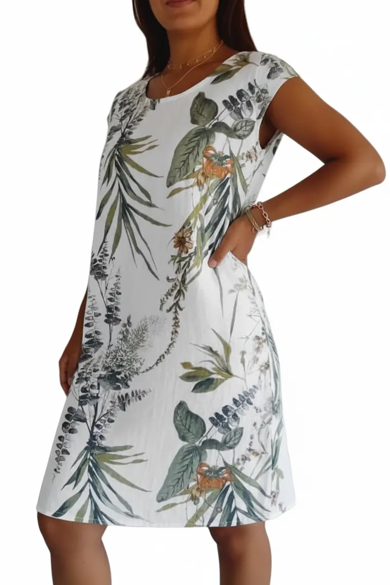 Damen Kleid mit botanischem Muster