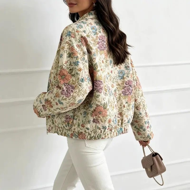 Damen Langarm-Jacke mit Knöpfen