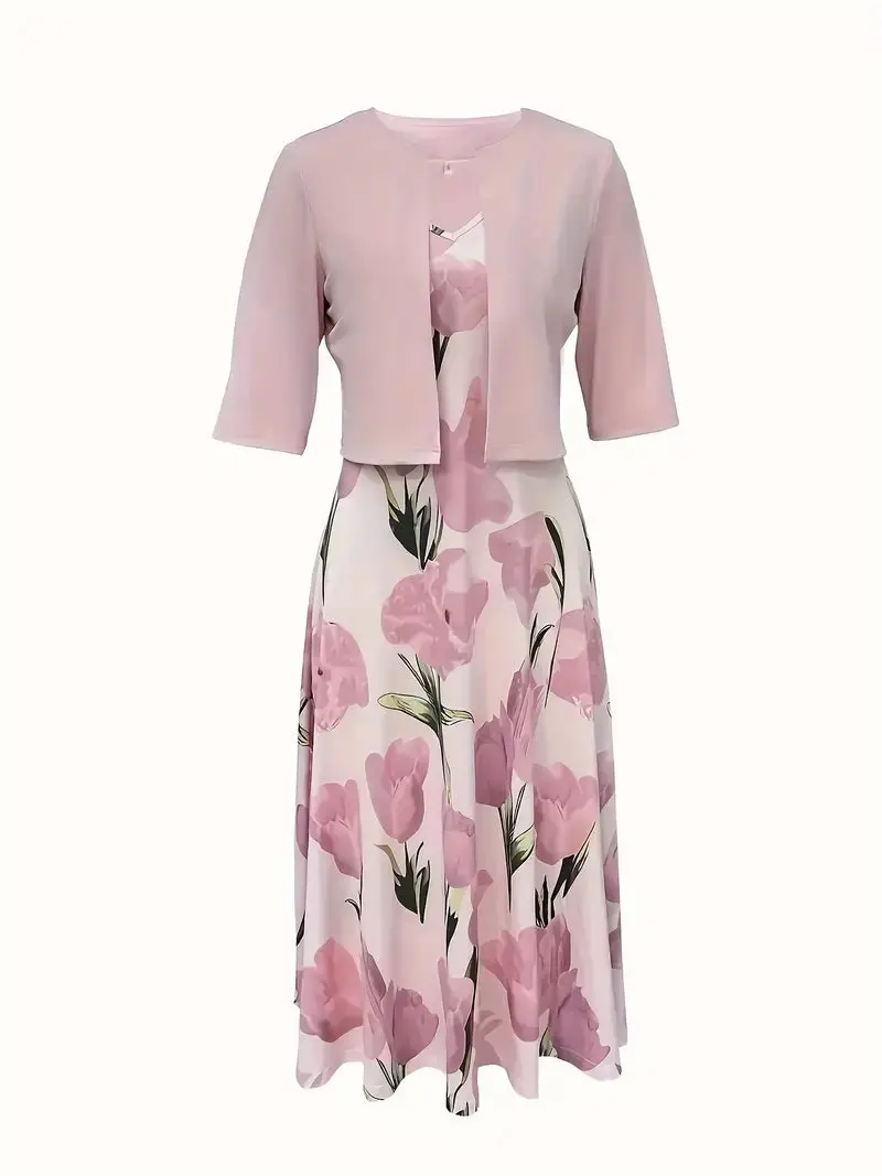 Damen-Matching-Maxi-Set-Kleid