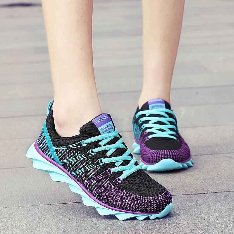 Dames sneakers van ademende mesh
