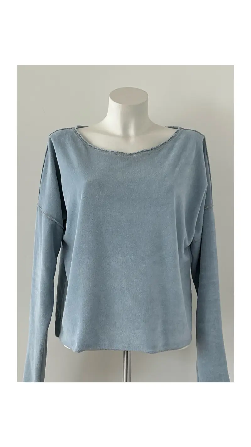 dames sweater van badstof