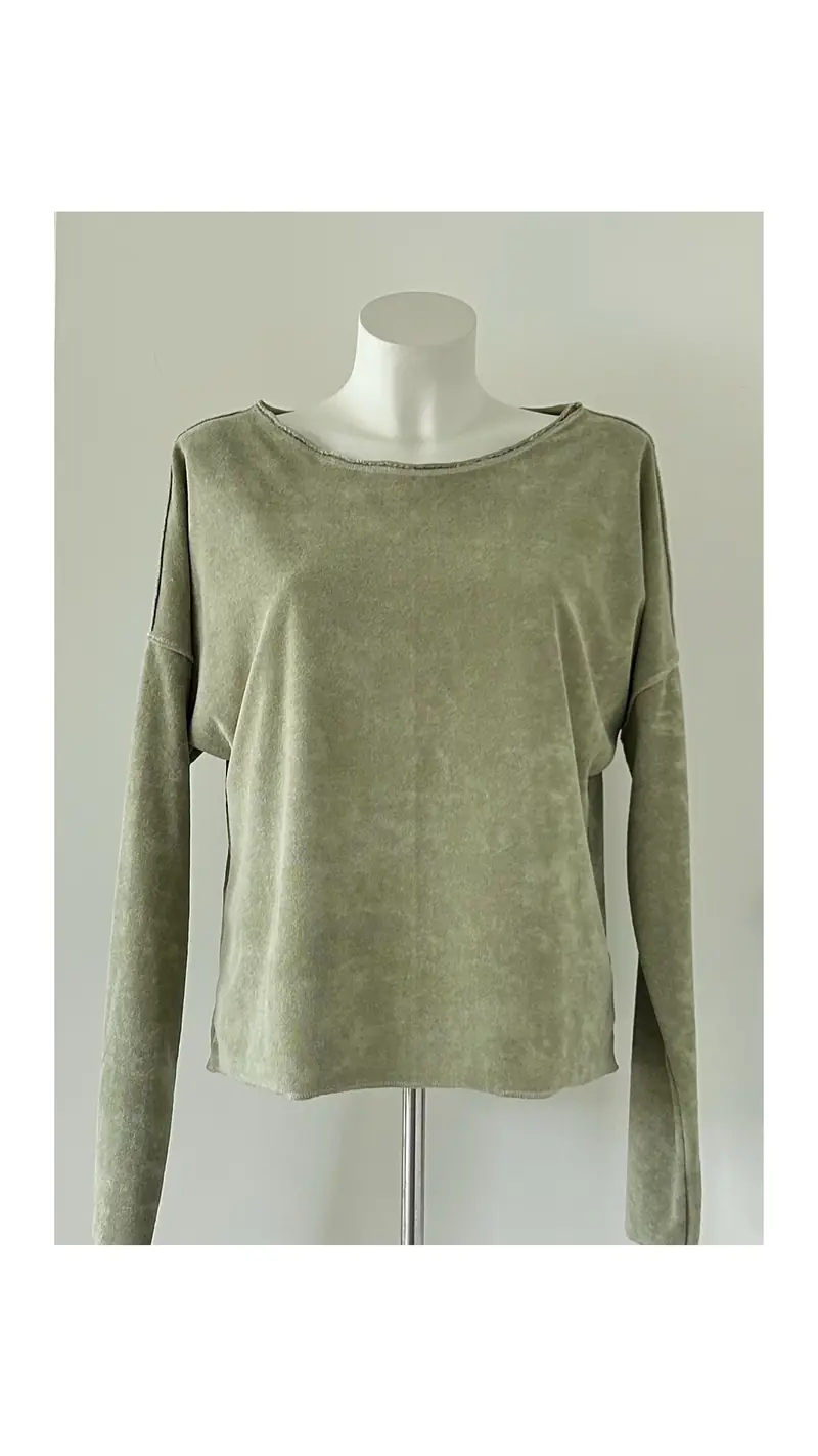 dames sweater van badstof