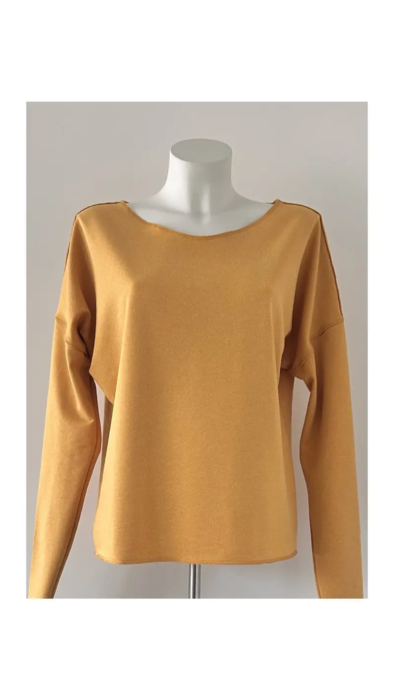 dames sweater van french terry stof