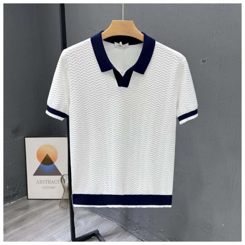 Daniel | Kontrastkragen Kurzarm Poloshirt