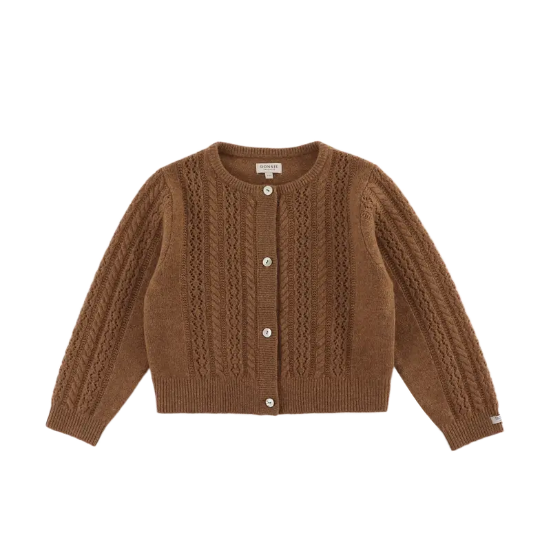 Danik Merino Wool Cardigan | Rose Brown